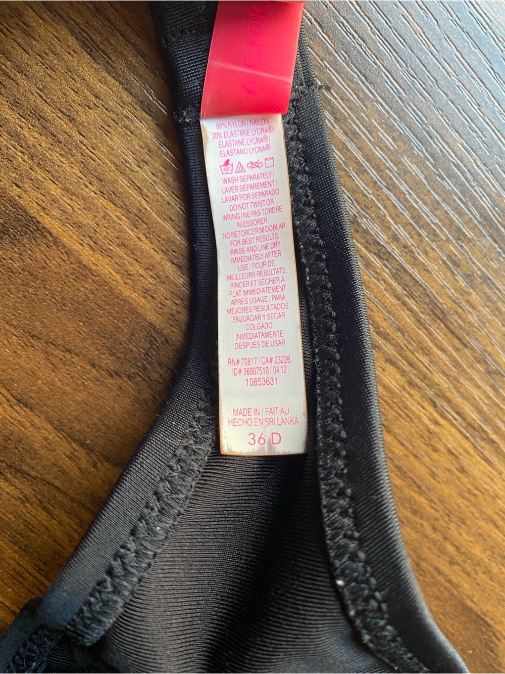 Victoria's Secret Black Convertible Bikini Top - Picture 3 of 3